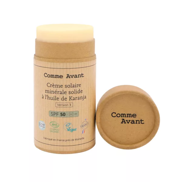 Crème solaire minérale solide SPF50 à l'huile de Karanja – Image 4