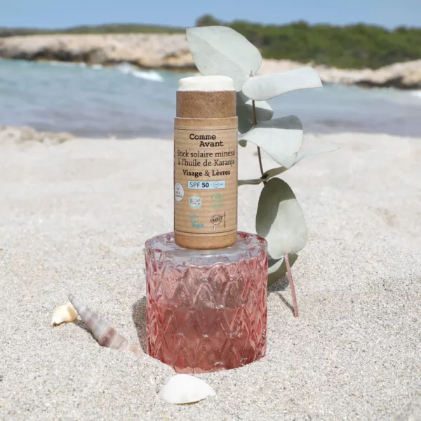 Crème solaire minérale solide SPF50 à l'huile de Karanja – Image 7
