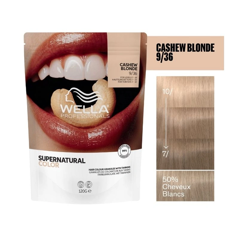 Coloration naturelle Supernatural Color Blond Très Clair Doré Violine 9/36 Wella 120g – Image 2