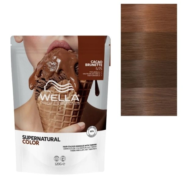 Coloration naturelle Supernatural Color Châtain Clair Marron Acajou 5/75 Wella 120g
